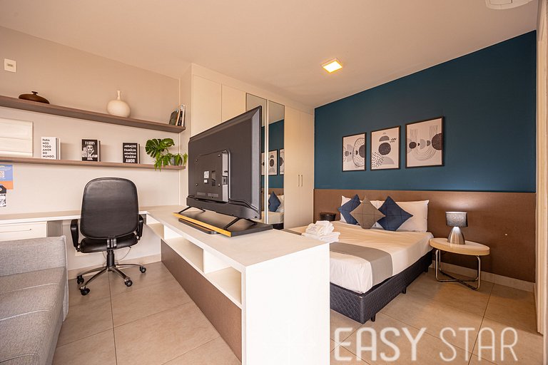 Easy Star - Studio Iluminado e com Vista, ao lado do Aeropor