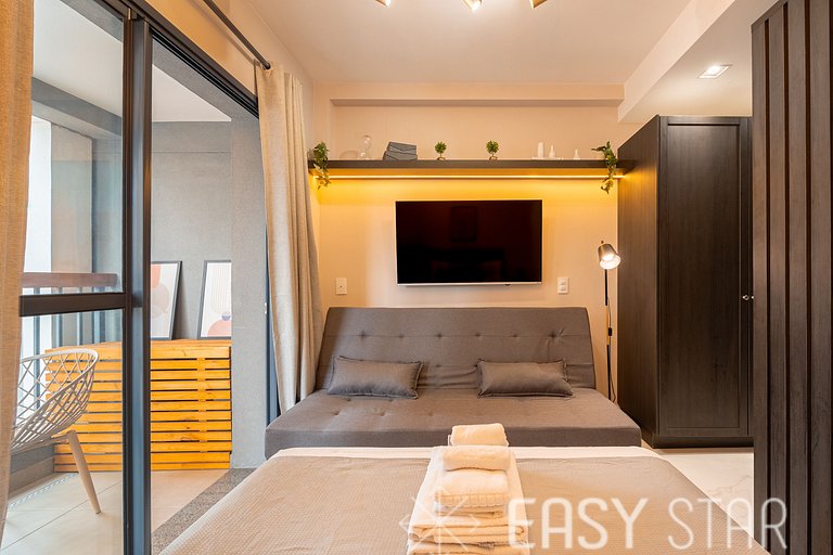 Easy Star - Belo studio ao lado da Estação Brooklin - SQ01I