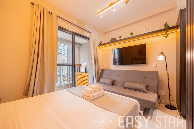 Easy Star - Belo studio ao lado da Estação Brooklin - SQ01I