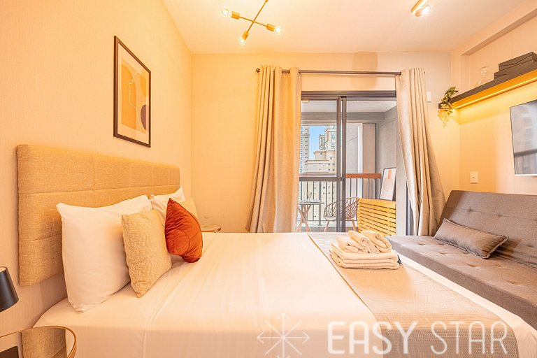 Easy Star - Belo studio ao lado da Estação Brooklin - SQ01I
