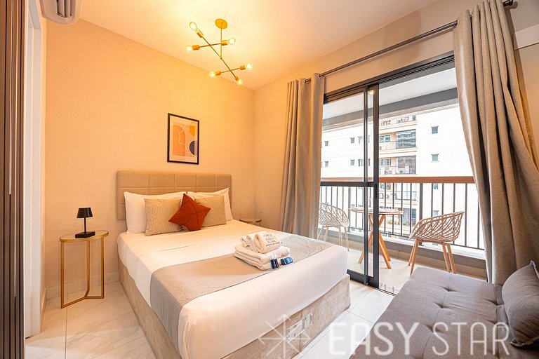 Easy Star - Belo studio ao lado da Estação Brooklin - SQ01I