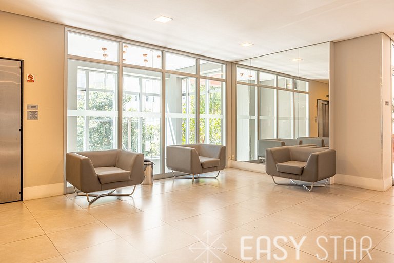 Charmoso studio com vaga no coração do Brooklin