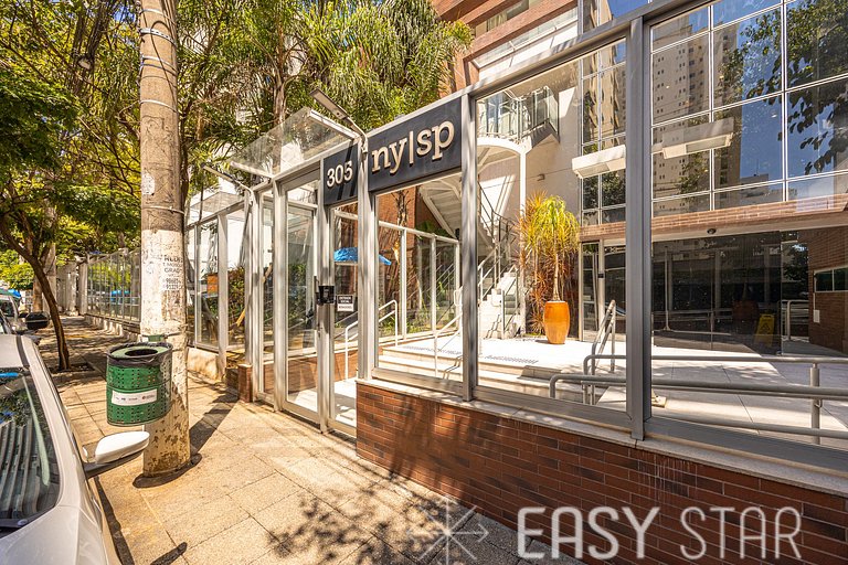 Charmoso studio com vaga no coração do Brooklin