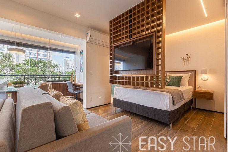 Easy Star - Luxuoso Studio no Coração do Campo Belo - HC01H