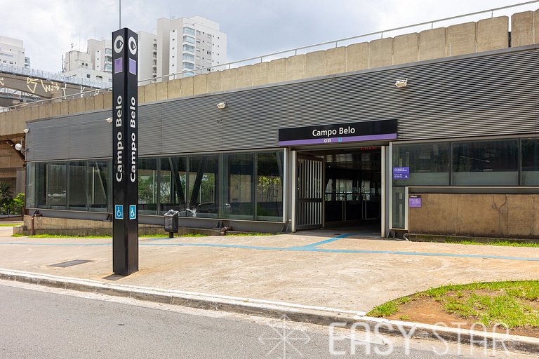 Easy Star - Belo studio C/Vaga ao lado da estação Campo Belo