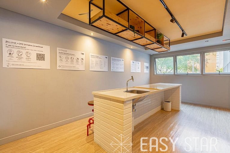 Easy Star - Studio fresco e iluminado perto do Allianz Parqu