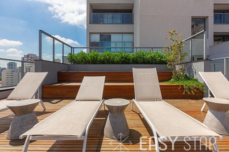 Easy Star - Belo studio com varanda em Perdizes - KW01I