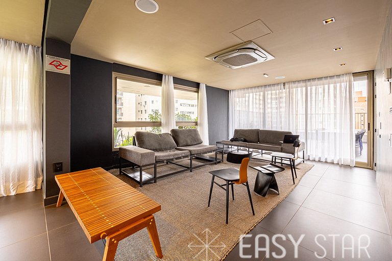 Easy Star - Belo studio com cama King ao lado da Oscar Freir