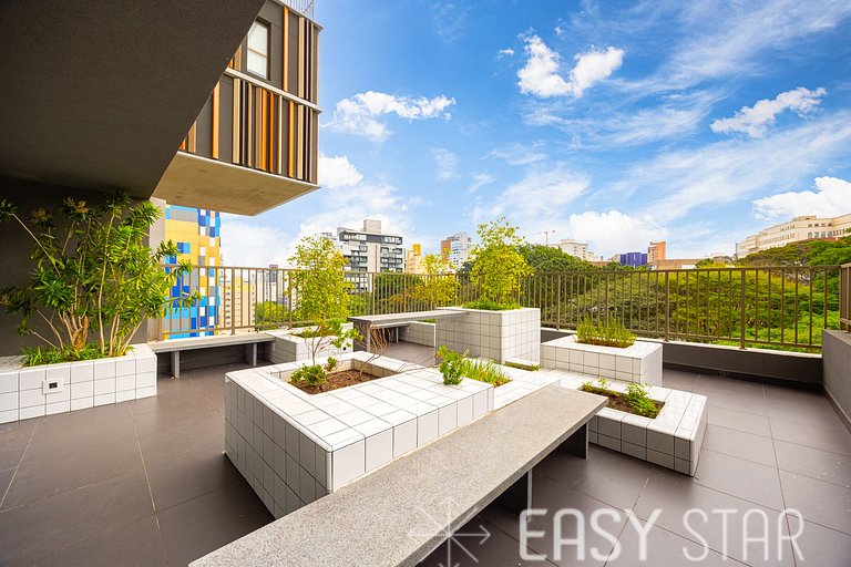 Easy Star - Belo studio com cama King ao lado da Oscar Freir