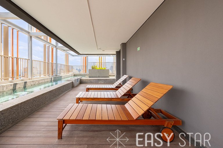 Easy Star - Belo studio com cama King ao lado da Oscar Freir