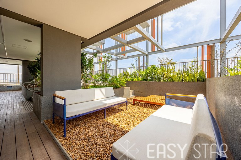 Easy Star - Belo studio com cama King ao lado da Oscar Freir