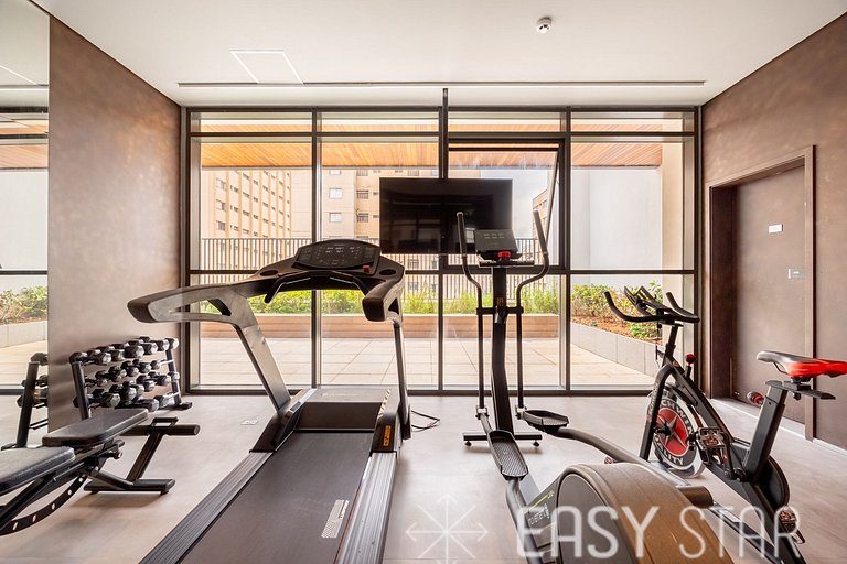 Easy Star - Belo studio com mezanino no Brooklin! - VC01I