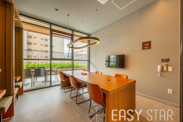 Easy Star - Belo studio com mezanino no Brooklin! - VC01I