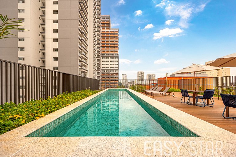 Easy Star - Belo studio com mezanino no Brooklin! - VC01I