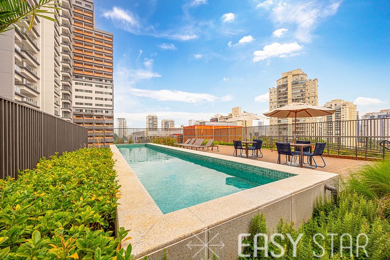Easy Star - Belo studio com mezanino no Brooklin! - VC01I