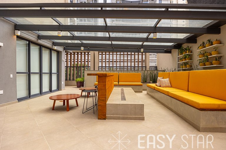 Easy Star - Belo studio ao lado da Estação Brooklin - SQ01I