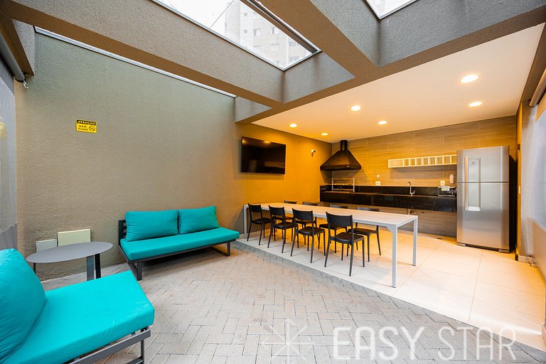 Easy Star - Charmoso apto de 1 quarto na Av. Santo Amaro - M