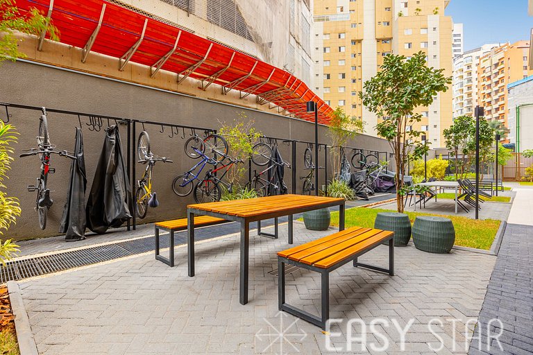Easy Star - Charmoso apto de 1 quarto na Av. Santo Amaro - M