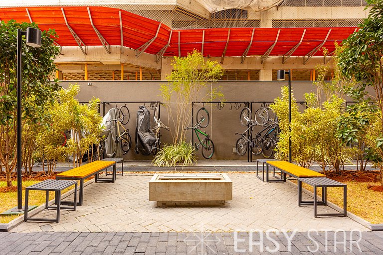 Easy Star - Charmoso apto de 1 quarto na Av. Santo Amaro - M