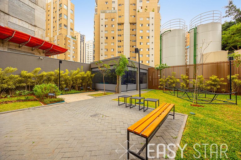 Easy Star - Charmoso apto de 1 quarto na Av. Santo Amaro - M