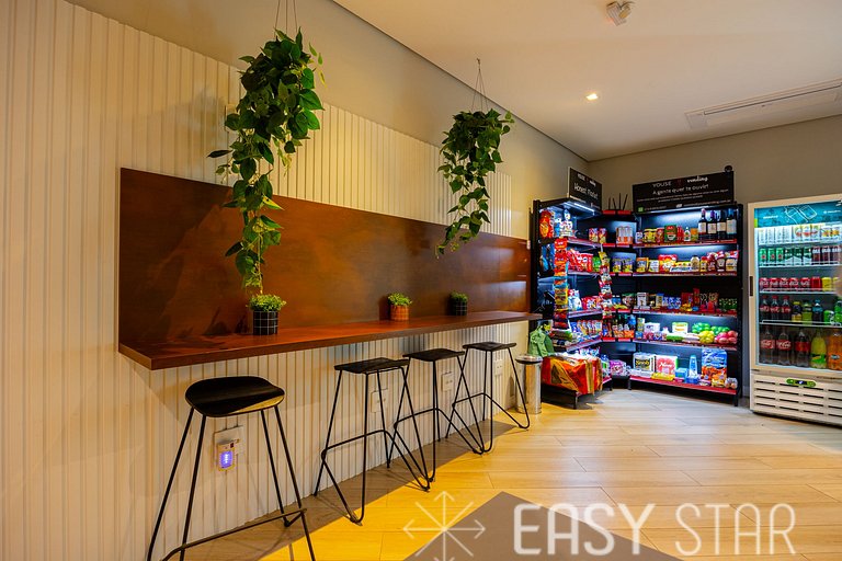Easy Star - Charmoso apto de 1 quarto na Av. Santo Amaro - M