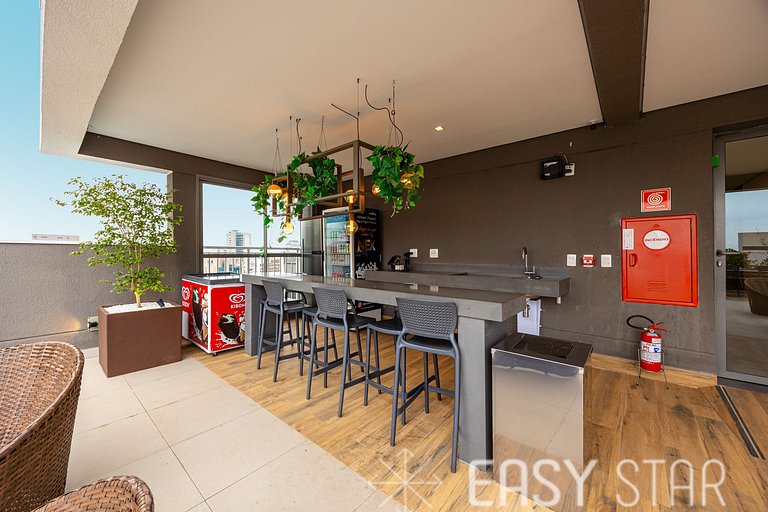 Easy Star - Charmoso apto de 1 quarto na Av. Santo Amaro - M