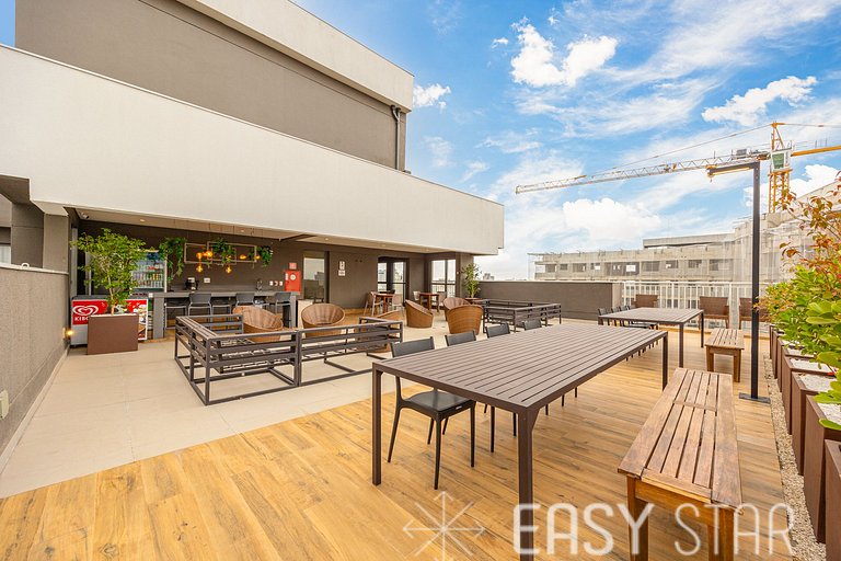 Easy Star - Charmoso apto de 1 quarto na Av. Santo Amaro - M