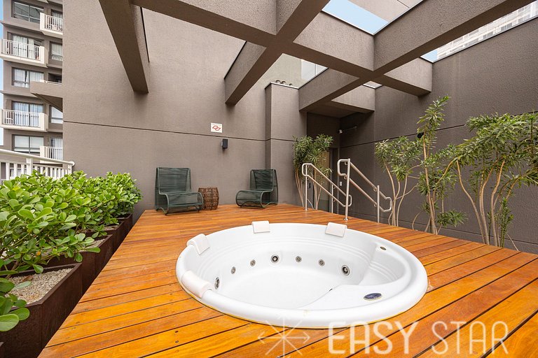 Easy Star - Charmoso apto de 1 quarto na Av. Santo Amaro - M