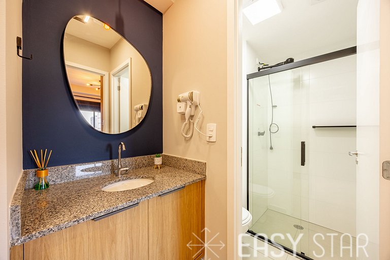 Easy Star - Belo apto com 1 quarto e varanda - II01I
