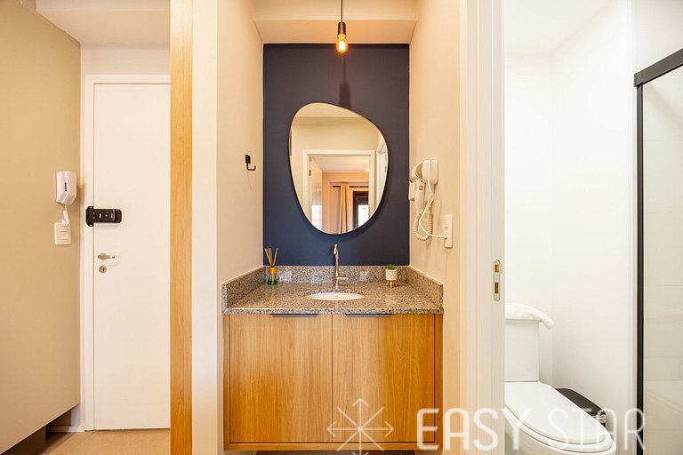 Easy Star - Belo apto com 1 quarto e varanda - II01I