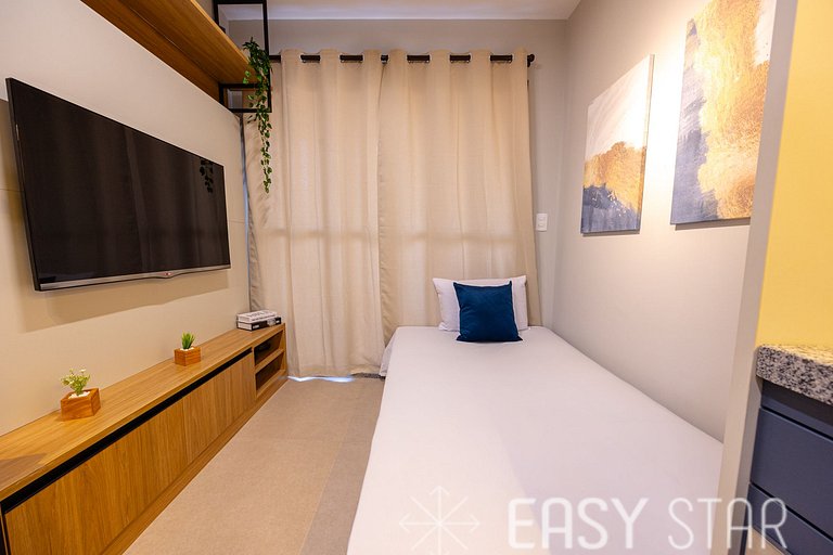 Easy Star - Belo apto com 1 quarto e varanda - II01I