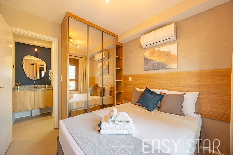 Easy Star - Belo apto com 1 quarto e varanda - II01I