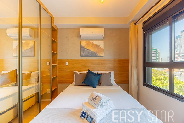 Easy Star - Belo apto com 1 quarto e varanda - II01I