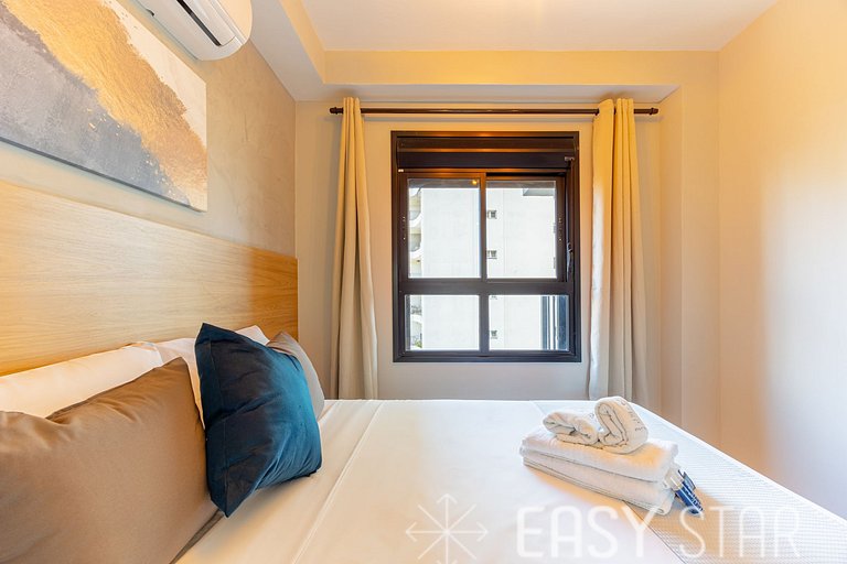 Easy Star - Belo apto com 1 quarto e varanda - II01I
