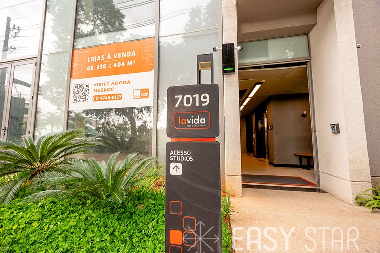 Easy Star - Chamoso studio na Av. Santo Amaro - UV01I