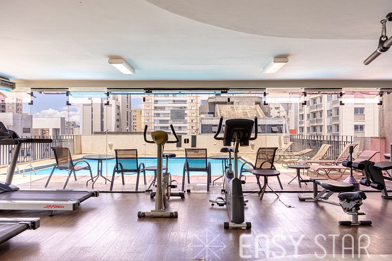 Easy Star - Belo apto C/Vaga, varanda e 2 dorms no Itaim Bib