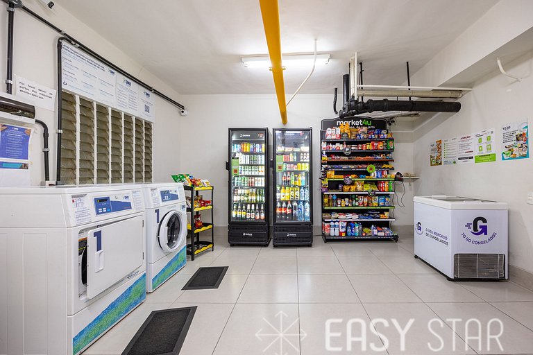 Easy Star - Belo apto C/Vaga, varanda e 2 dorms no Itaim Bib