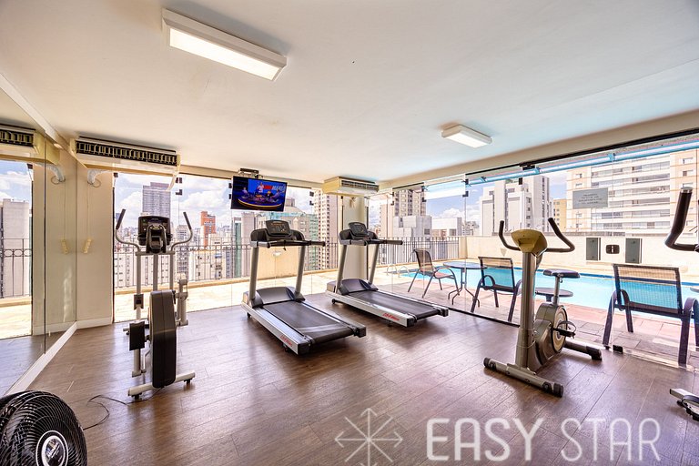 Easy Star - Belo apto C/Vaga, varanda e 2 dorms no Itaim Bib