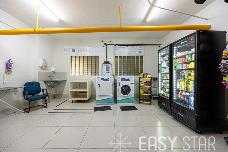 Easy Star - Belo apto C/Vaga, varanda e 2 dorms no Itaim Bib