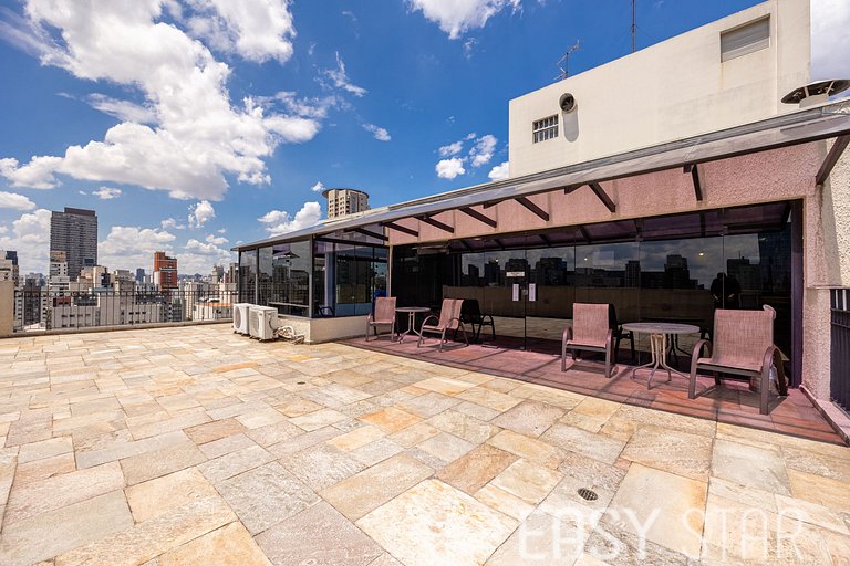 Easy Star - Belo apto C/Vaga, varanda e 2 dorms no Itaim Bib