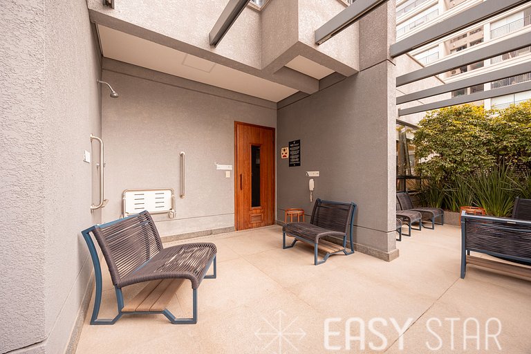 Easy Star - Studio Incrível com vaga e piscina em Moema - ET
