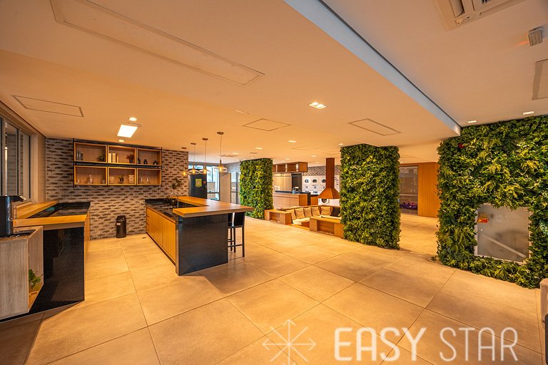 Easy Star - Studio Incrível com vaga e piscina em Moema - ET