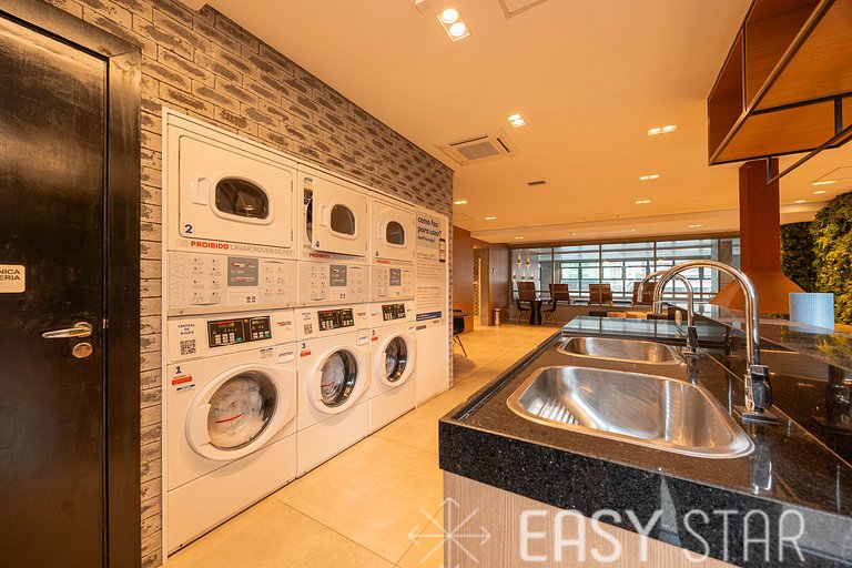 Easy Star - Studio Incrível com vaga e piscina em Moema - ET