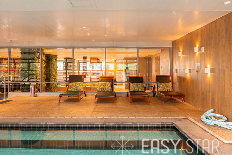Easy Star - Studio Incrível com vaga e piscina em Moema - ET