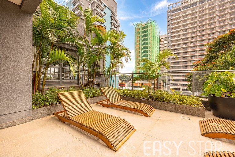 Easy Star - Studio Incrível com vaga e piscina em Moema - ET