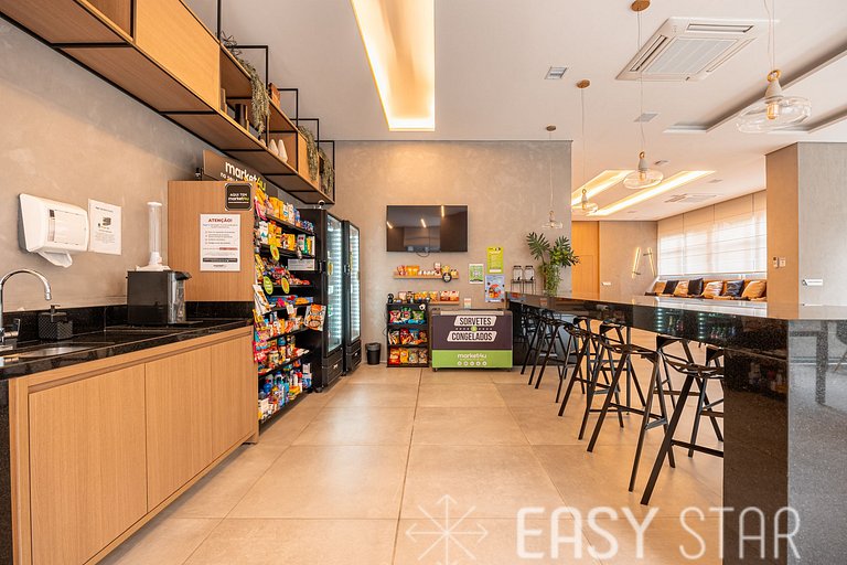 Easy Star - Studio Incrível com vaga e piscina em Moema - ET