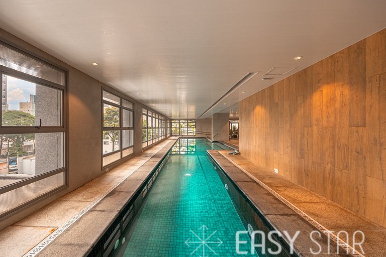 Easy Star - Studio Incrível com vaga e piscina em Moema - ET
