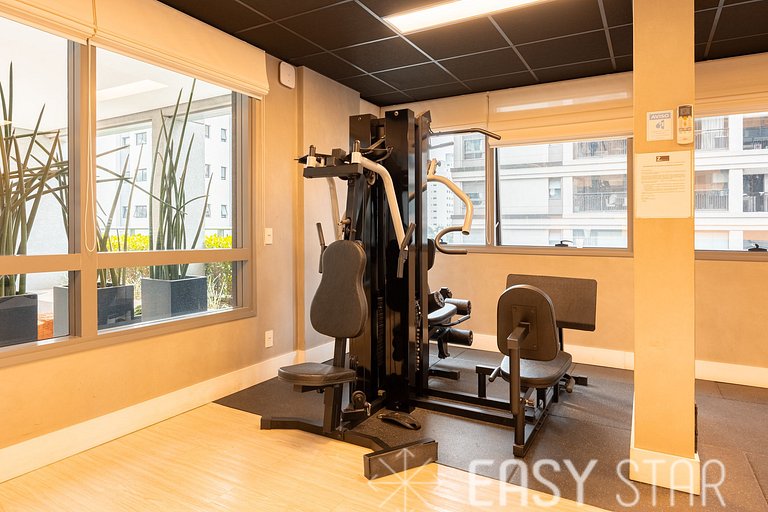 Easy Star - Studio Incrível com vaga e piscina em Moema - ET