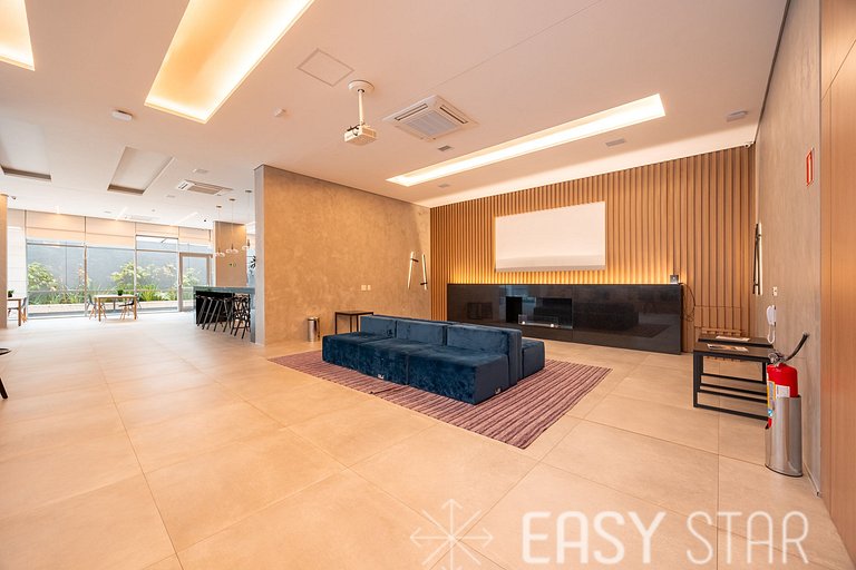 Easy Star - Studio Incrível com vaga e piscina em Moema - ET