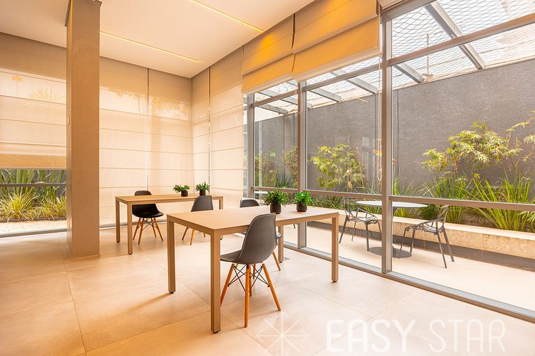 Easy Star - Studio Incrível com vaga e piscina em Moema - ET
